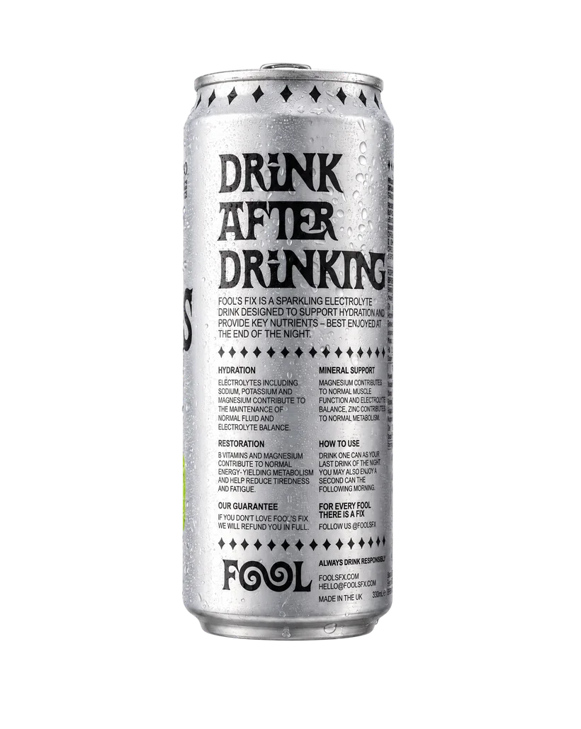 A Drink After Drinking can of Fool's Fix